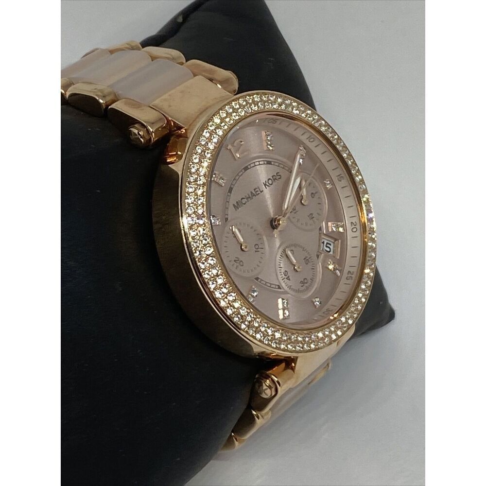 Michael Kors Parker MK5896 Womens Stainless Steel Analog Dial Quartz Watch WO303 - Picture 5 of 12